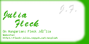 julia fleck business card